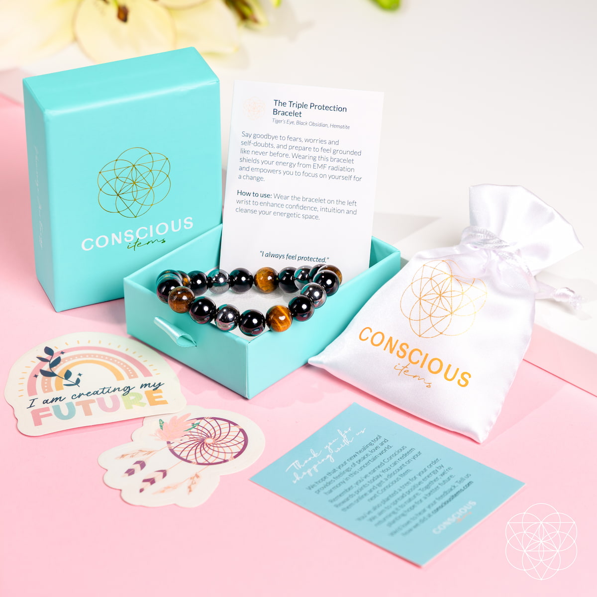 The Triple Protection Bracelet - Grounding Jewelry