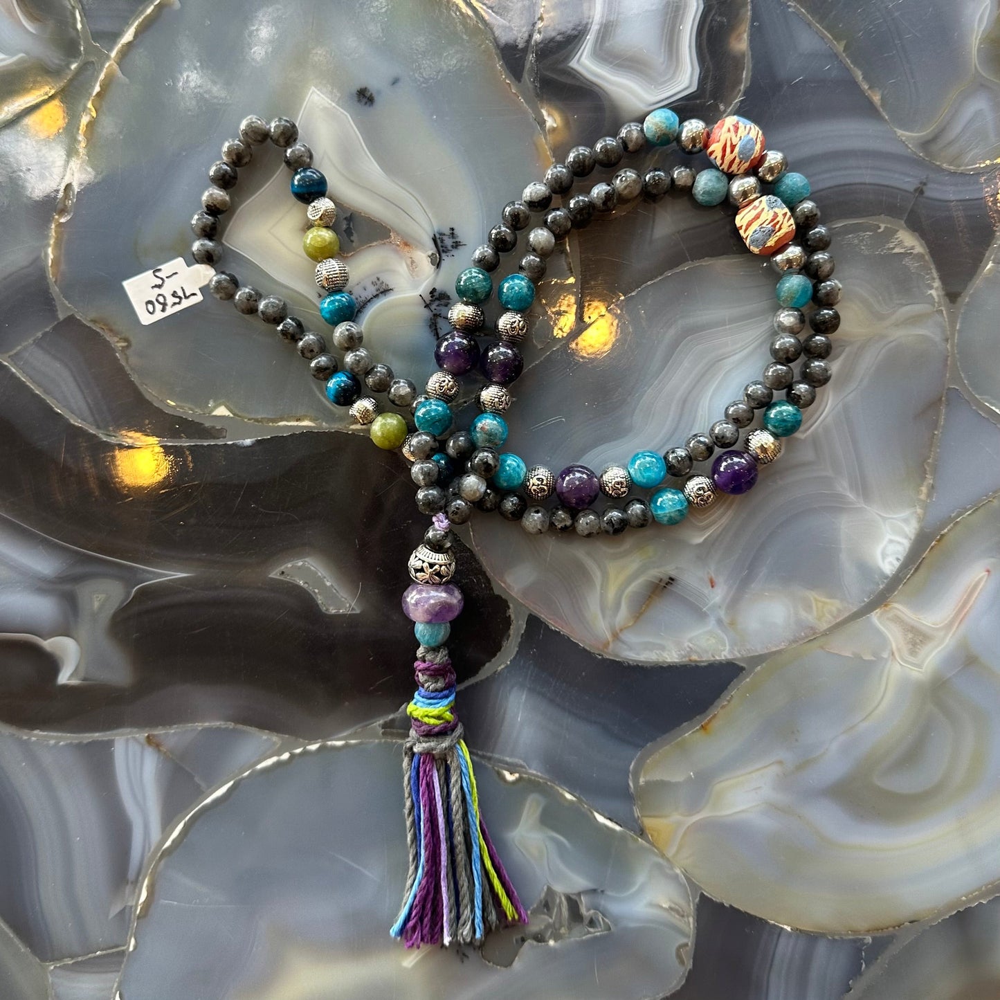 Larvikite Mala with Mixed Stone Beads 💎