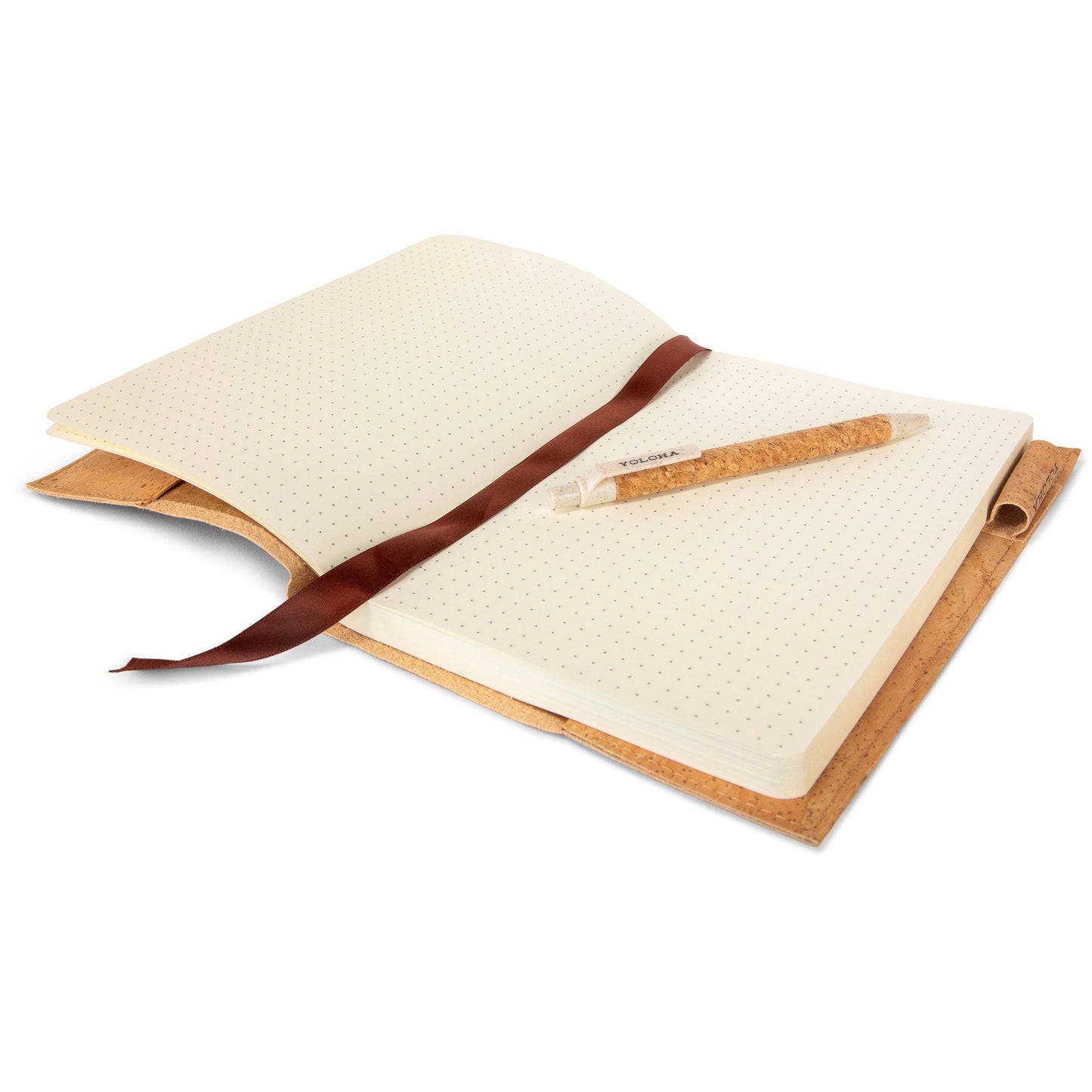 Refillable Cork Journal Book — Blank & Dot | Mystic