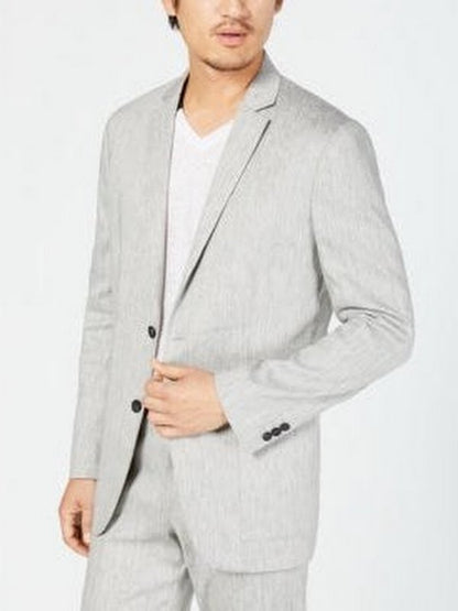 Alfani Mens Herringbone Stretch Linen Blazer - Act Fast!