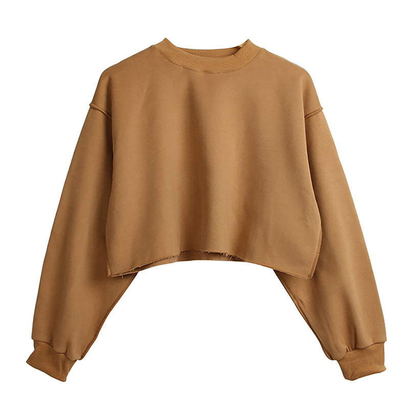 Fleece-Lined Cropped Sweatshirt – Women's Yoga & Fitness Top - Complete Your Meditation Wear