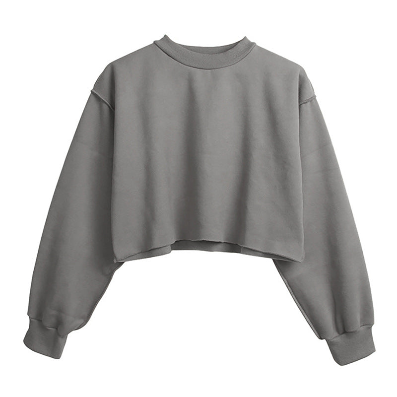 Fleece-Lined Cropped Sweatshirt – Women's Yoga & Fitness Top - Complete Your Meditation Wear