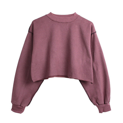 Fleece-Lined Cropped Sweatshirt – Women's Yoga & Fitness Top - Complete Your Meditation Wear