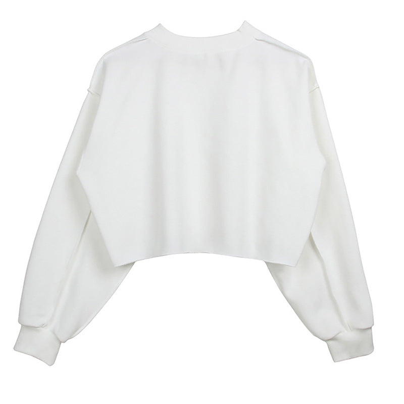 Fleece-Lined Cropped Sweatshirt – Women's Yoga & Fitness Top - Complete Your Meditation Wear