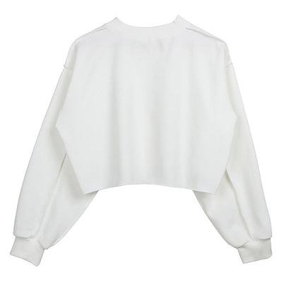 Fleece-Lined Cropped Sweatshirt – Women's Yoga & Fitness Top - Complete Your Meditation Wear