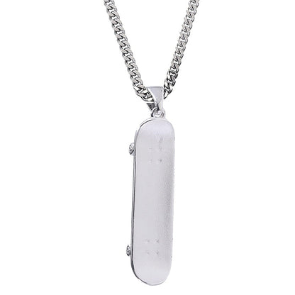 Skateboard Pendant (Silver)