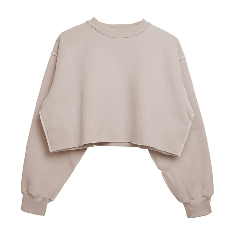 Fleece-Lined Cropped Sweatshirt – Women's Yoga & Fitness Top - Complete Your Meditation Wear