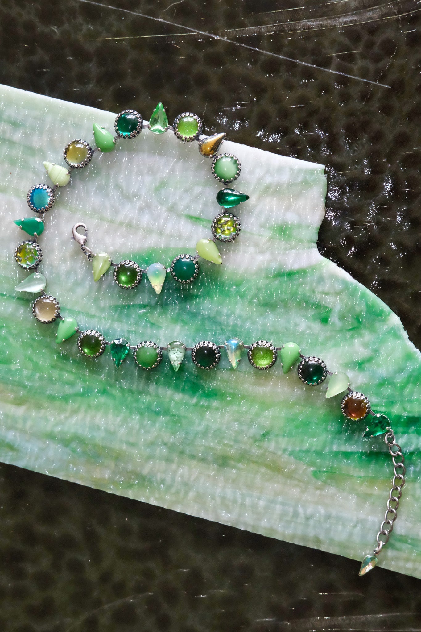 Layering Choker in Salad (Silver) - Unique! Like You!