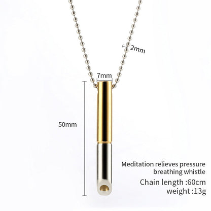Breath Necklace – Meditation & Stress Relief Pendant with Adjustable Cord
