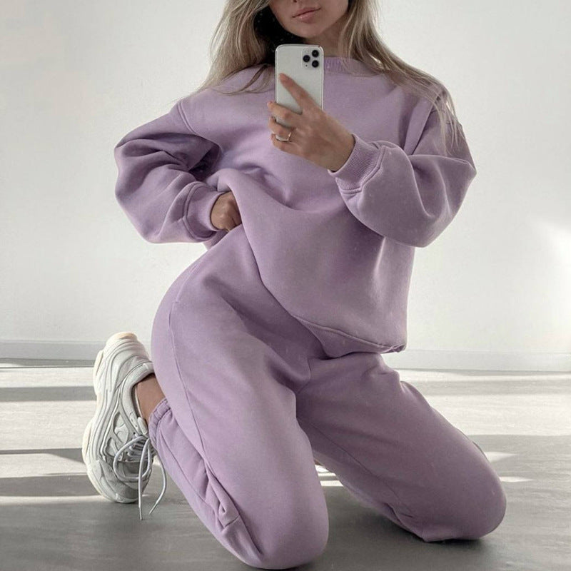 Women's Crewneck Sweatshirt & Jogger Pants Two-Piece Set – Loose Fit - Ready for Dance class!