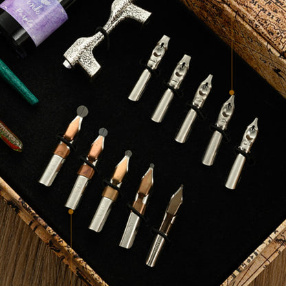 Calligraphy Practice Straight Stick Flat Tip Dip Pen Set - Your Mystical Journal Time