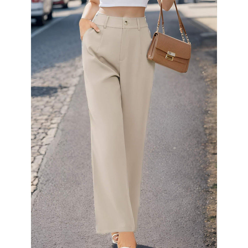 Tailored Suit Pants with Pockets – Women's Elegant Office Trousers