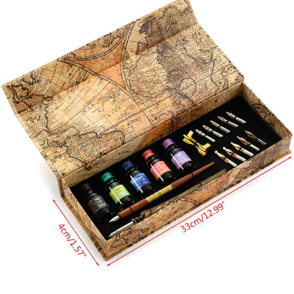 Calligraphy Practice Straight Stick Flat Tip Dip Pen Set - Your Mystical Journal Time