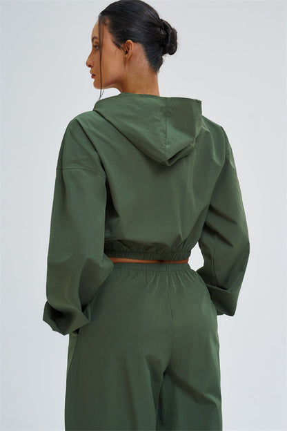 The Svelte UV protection Crop Hoodie Sweatpants 2-Piece Set