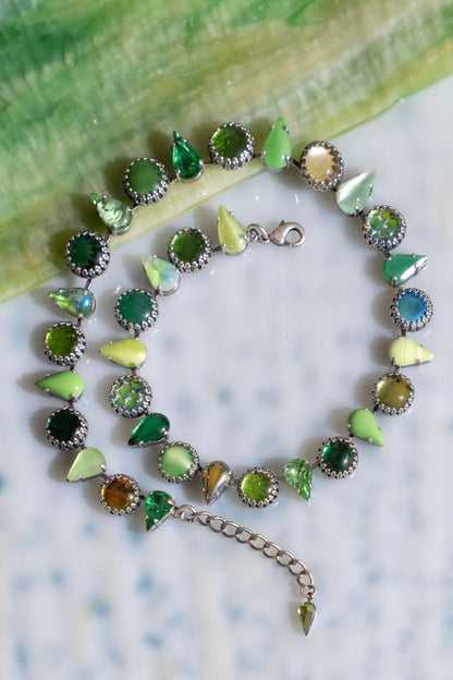Layering Choker in Salad (Silver) - Unique! Like You!