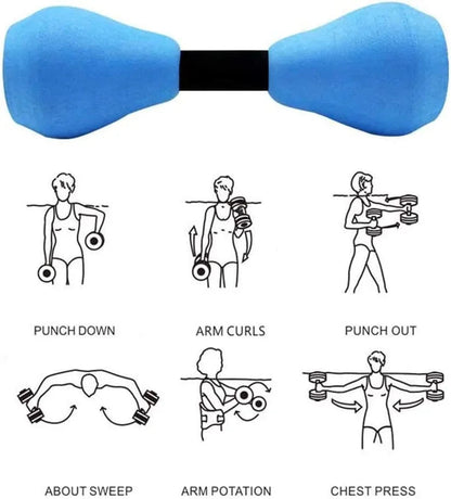 Foam Water Dumbbells – Aqua Aerobics & Pool Fitness Equipment