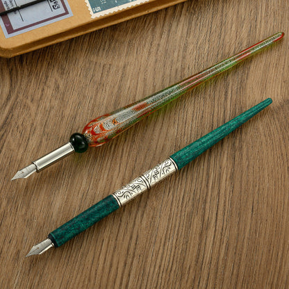 Calligraphy Practice Straight Stick Flat Tip Dip Pen Set - Your Mystical Journal Time