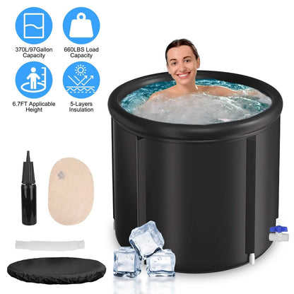 97-Gallon Large Ice Bath Tub with Cover