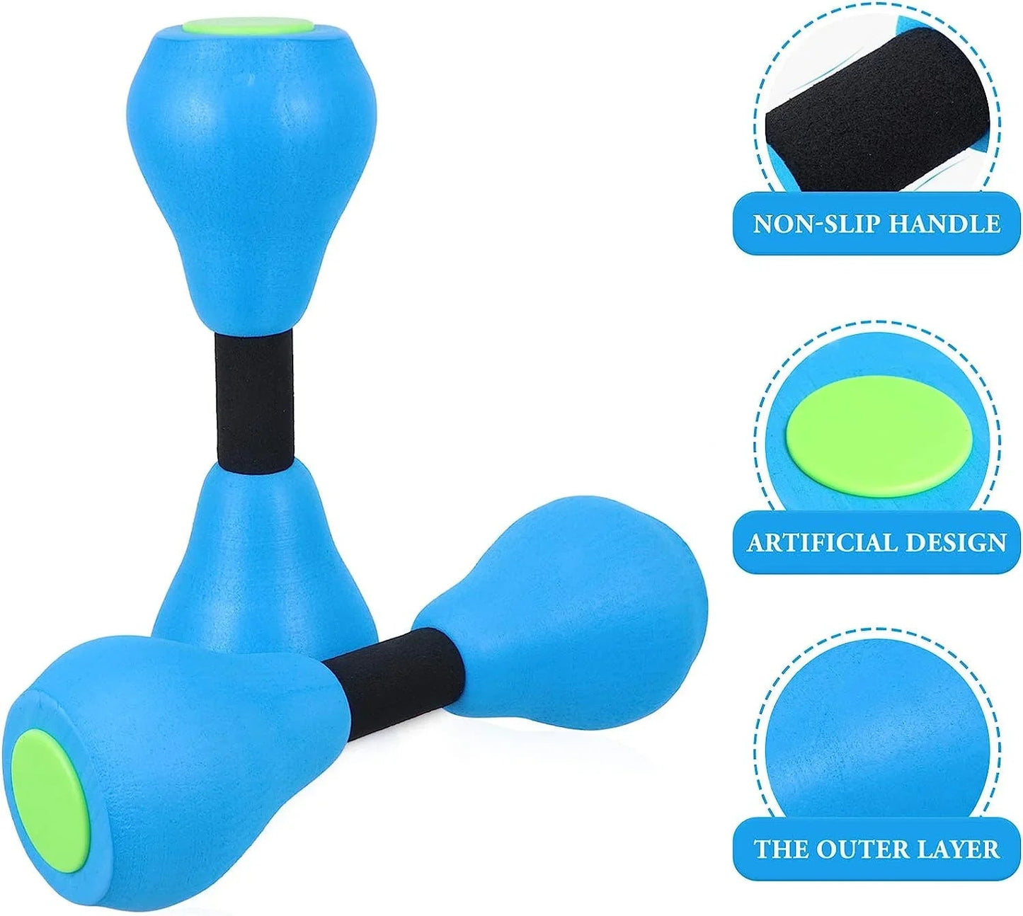 Foam Water Dumbbells – Aqua Aerobics & Pool Fitness Equipment