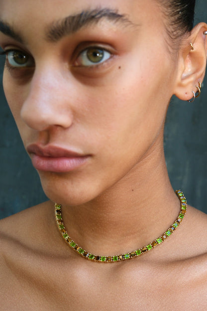 Genuine Tiger Eye & Poison Dart Tennis Necklace (Gold) — You're Worth It