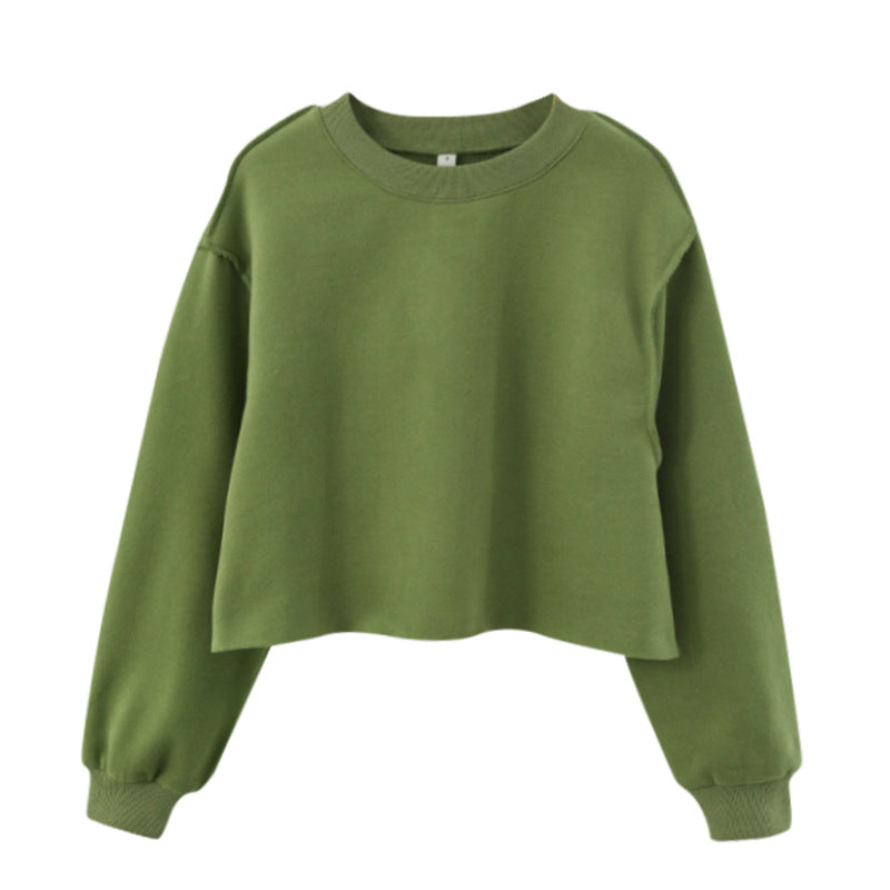 Fleece-Lined Cropped Sweatshirt – Women's Yoga & Fitness Top - Complete Your Meditation Wear