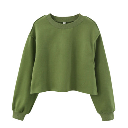 Fleece-Lined Cropped Sweatshirt – Women's Yoga & Fitness Top - Complete Your Meditation Wear