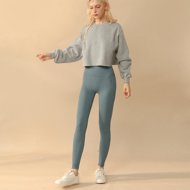 Fleece-Lined Cropped Sweatshirt – Women's Yoga & Fitness Top - Complete Your Meditation Wear