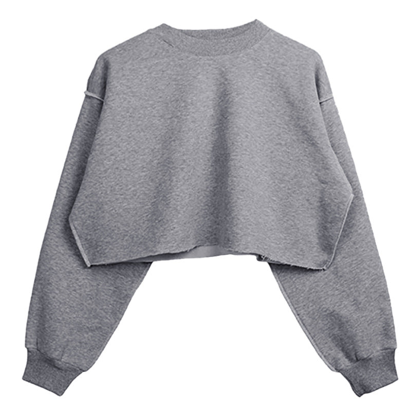 Fleece-Lined Cropped Sweatshirt – Women's Yoga & Fitness Top - Complete Your Meditation Wear