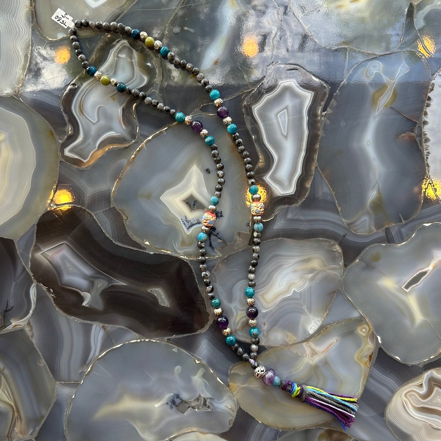 Larvikite Mala with Mixed Stone Beads 💎