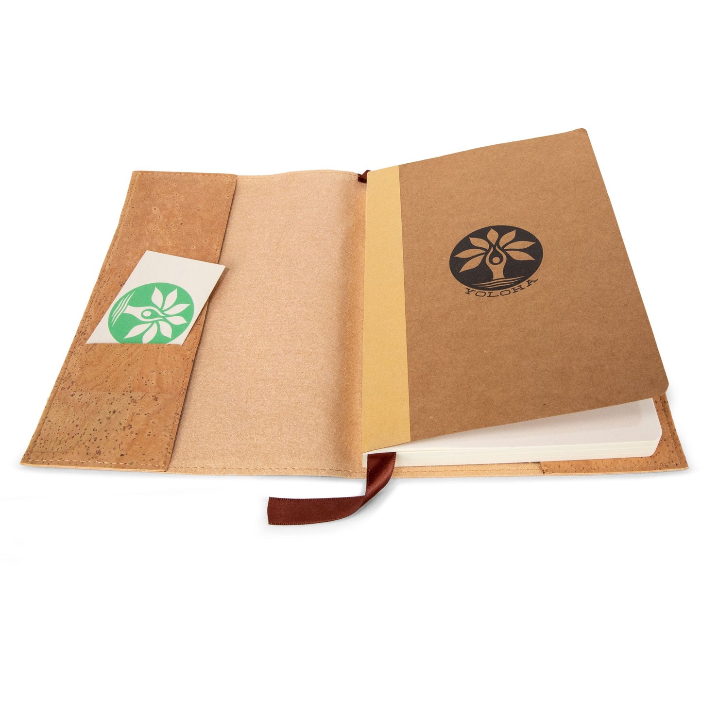 Refillable Cork Journal Book — Blank & Dot | Mystic