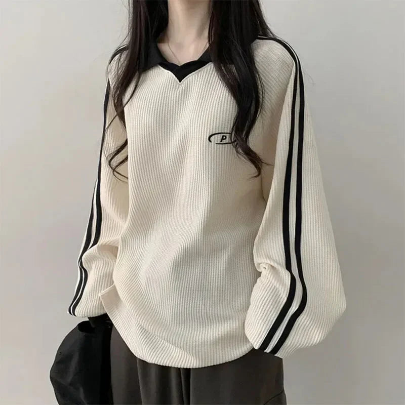 Women Sweatshirts Long Sleeve Polo Shirts