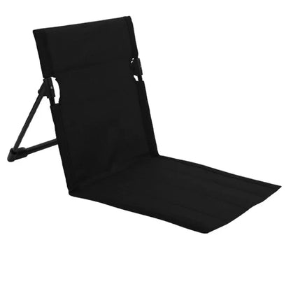Foldable Oxford Cloth Camping Floor Chair – Portable Backrest for Beach, Picnic & Garden (Seat 15.9×16.1 in / 40.5×41 cm; Mat 31.1 in / 79 cm)