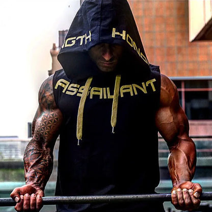 Sleeveless Hooded Tank Top