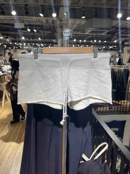 "Vintage High Waist Cotton Shorts – Lounge & Meditation"