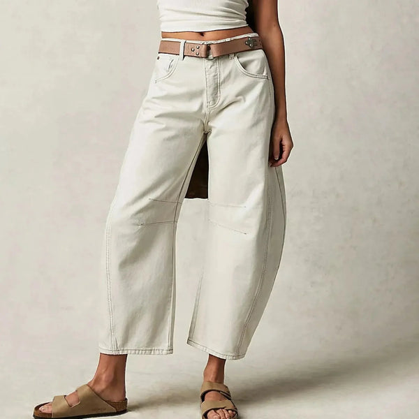 Women's Y2K Baggy Mid-Waist Wide-Leg Jeans – 90s Streetwear Vibe