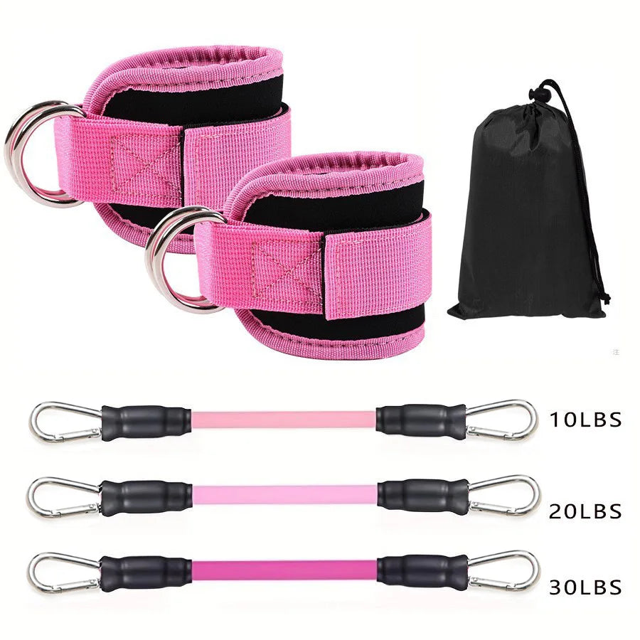 Ankle Straps Resistance Bands Set – Fitness Workout & Yoga
