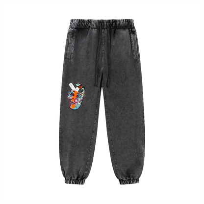 Love Bar Snow Wash Jogged Sweatpants