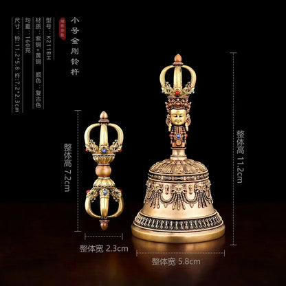 Five-Pronged Vajra Dorje – Tri-Tone Copper Ritual Pestle - A Mystic Absolute