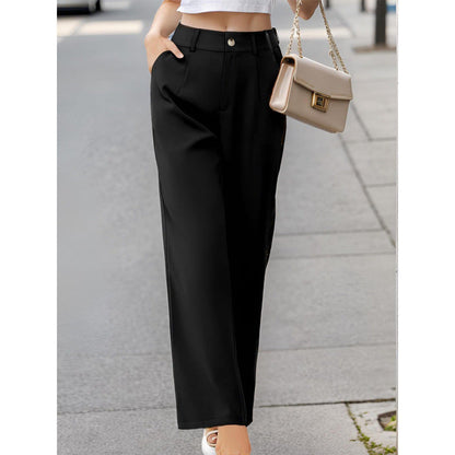 Tailored Suit Pants with Pockets – Women's Elegant Office Trousers