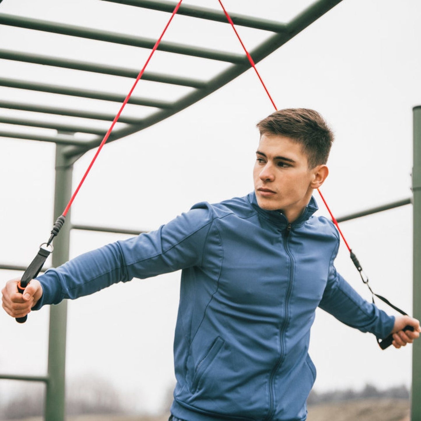 11-Piece Resistance Bands Set – Up to 100 lbs