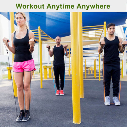 11-Piece Resistance Bands Set – Up to 100 lbs