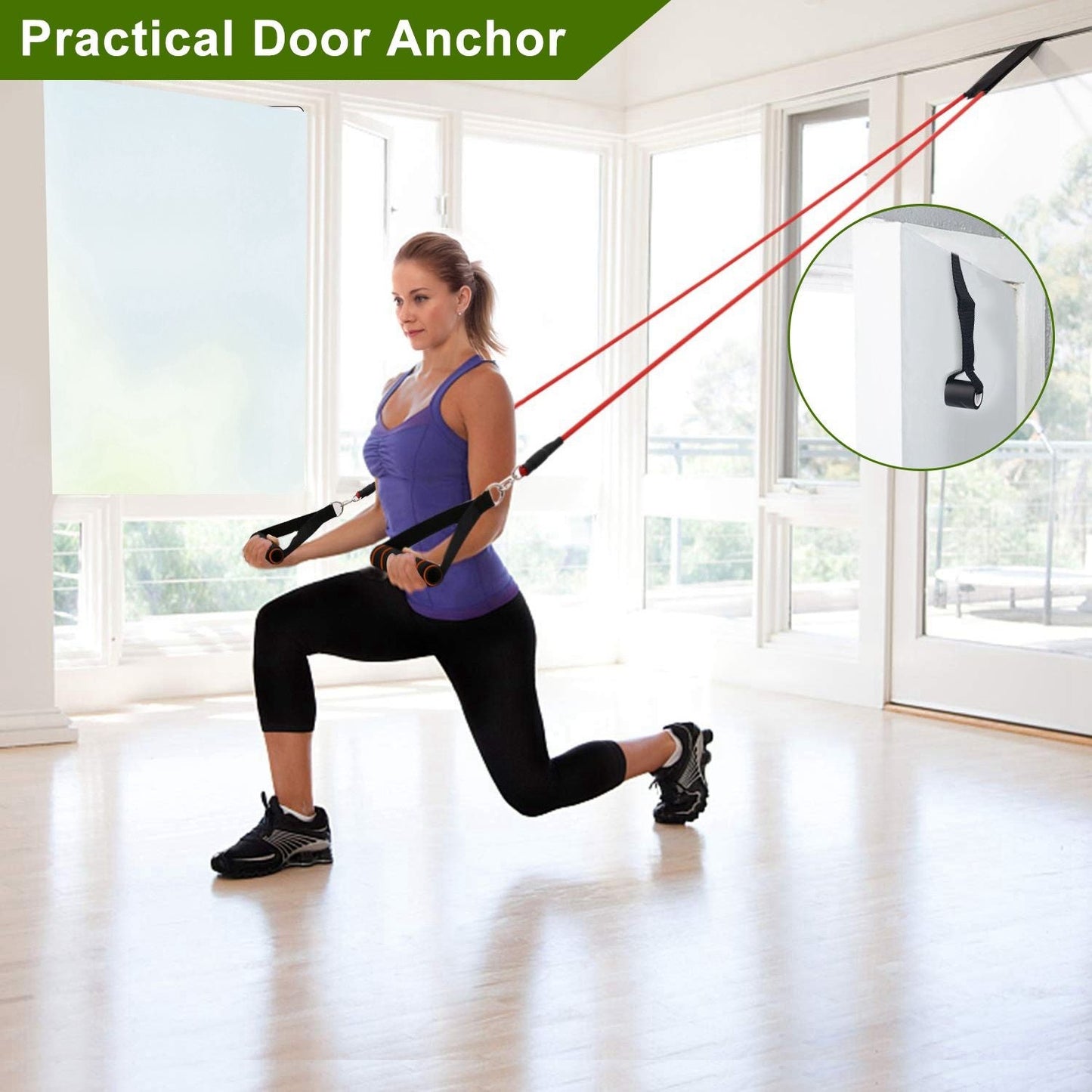 11-Piece Resistance Bands Set – Up to 100 lbs