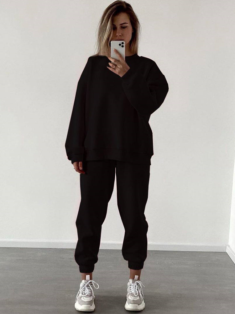 Women's Crewneck Sweatshirt & Jogger Pants Two-Piece Set – Loose Fit - Ready for Dance class!