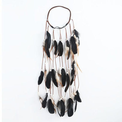 Boho Feather Crown Headband – Festival & Party Hair Accessory