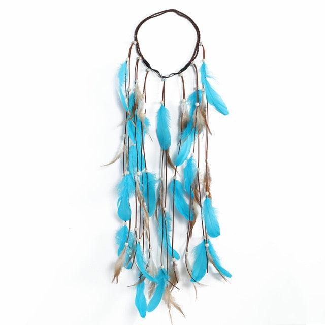 Boho Feather Crown Headband – Festival & Party Hair Accessory