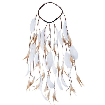 Boho Feather Crown Headband – Festival & Party Hair Accessory