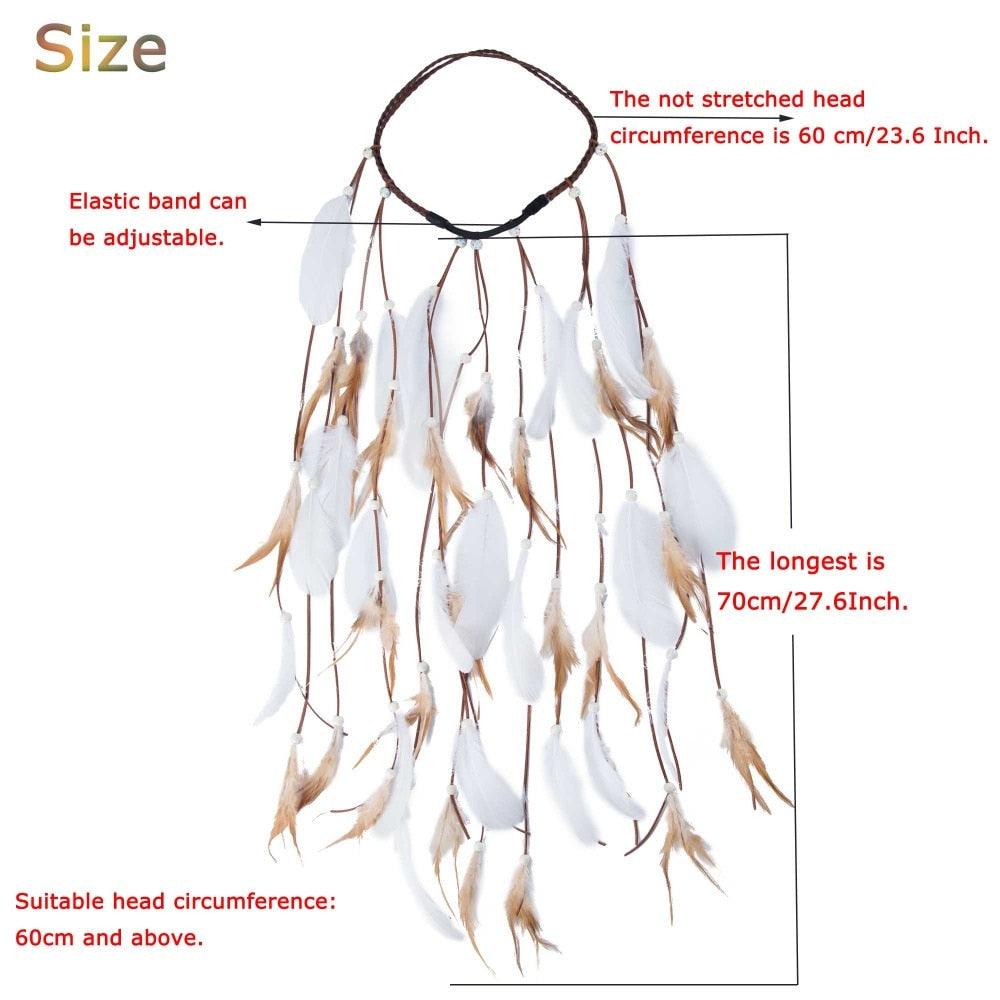 Boho Feather Crown Headband – Festival & Party Hair Accessory