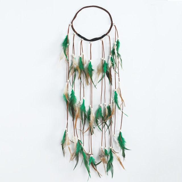 Boho Feather Crown Headband – Festival & Party Hair Accessory