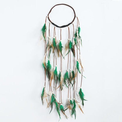 Boho Feather Crown Headband – Festival & Party Hair Accessory